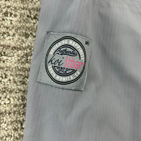 Koi Scrub Pants Women Size XL Regular Slim Fit Gray Stripes Casual Uniform - Picture 3 of 15